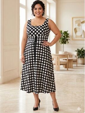 Black And Plus Size Black And White Polka Dot Dress for Sale up to 90% Off:  Poshmark